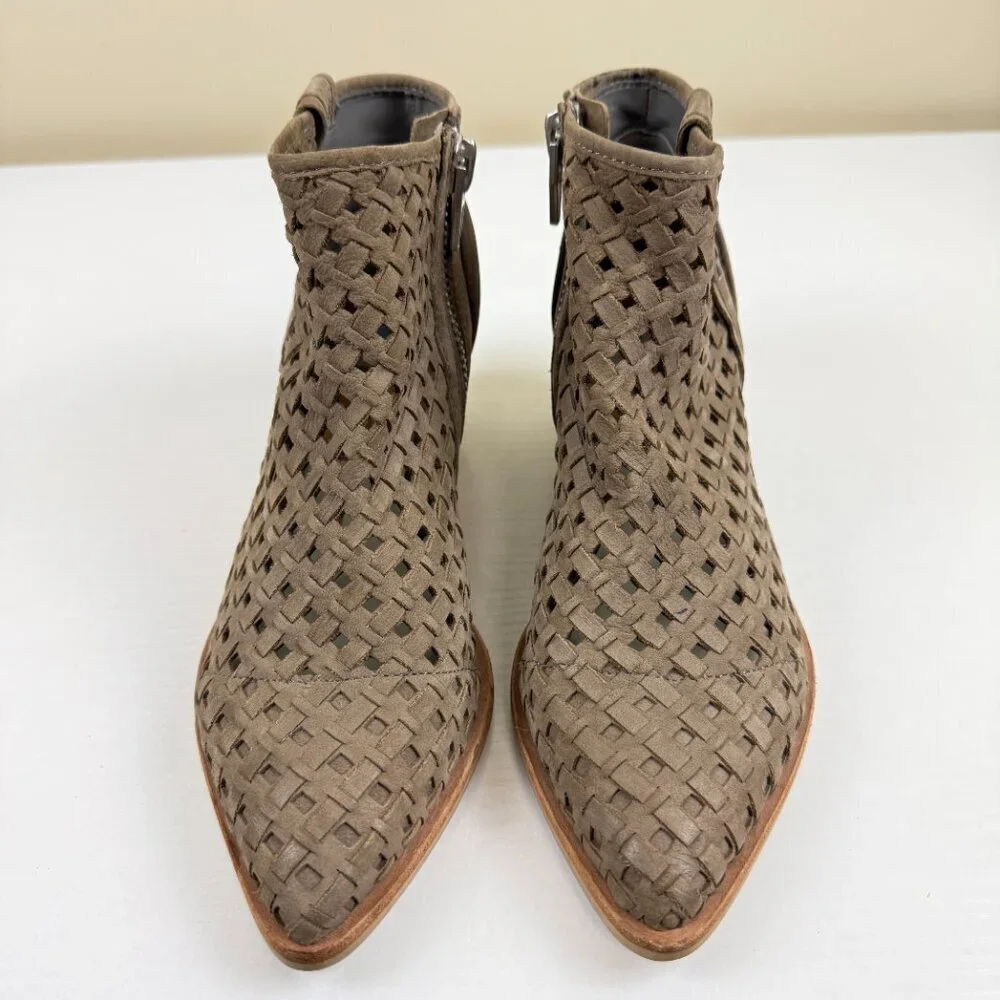EUC Dolce Vita Spence Woven Ankle Boots